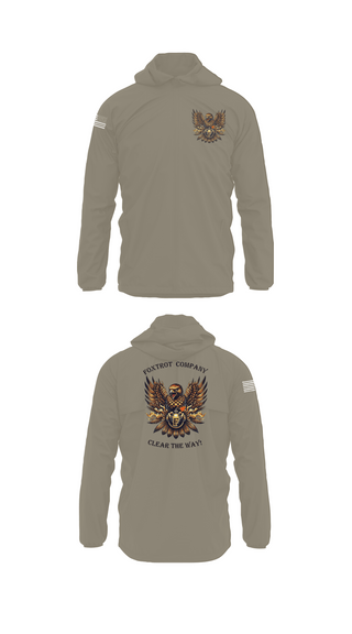 Windbreaker, Foxtrot Company, 832nd OD BN, Army, Teamtime, Team time, sublimation, custom sports apparel, team uniforms, spirit wear, spiritwear, sports uniforms, custom shirts, team store, custom team store, fundraiser sports, apparel fundraiser