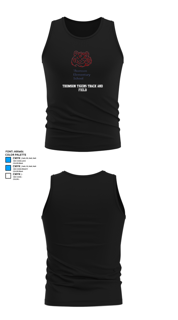 Tank Top, Thomson Tigers Track and Field, Track & Field, Teamtime, Team time, sublimation, custom sports apparel, team uniforms, spirit wear, spiritwear, sports uniforms, custom shirts, team store, custom team store, fundraiser sports, apparel fundraiser