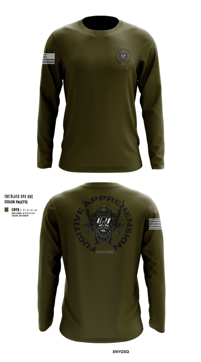 Fugitive apprehension street team 28615721 Long Sleeve Performance Shirt 251