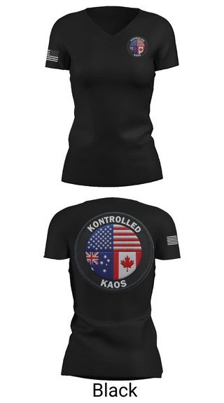 Womens Short Sleeve Vneck Shirt, Kontrolled Kaos, E-Sports, Teamtime, Team time, sublimation, custom sports apparel, team uniforms, spirit wear, spiritwear, sports uniforms, custom shirts, team store, custom team store, fundraiser sports, apparel fundraiser
