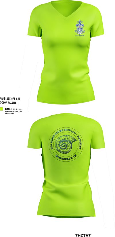 Scuba Ship 1492 63860493 Women's Short Sleeve V-neck Shirt - 29
