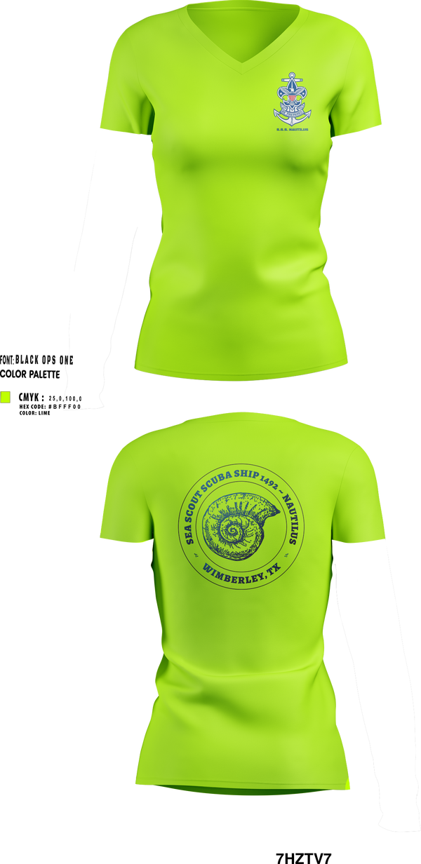 Womens Short Sleeve Vneck Shirt, Scuba Ship 1492, Swimming, Teamtime, Team time, sublimation, custom sports apparel, team uniforms, spirit wear, spiritwear, sports uniforms, custom shirts, team store, custom team store, fundraiser sports, apparel fundraiser