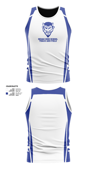 Sedan High School Track and Field 4095095 Men's Track Singlet - 1