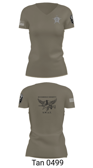 Womens Short Sleeve Vneck Shirt, Rockbridge County SWAT, , Teamtime, Team time, sublimation, custom sports apparel, team uniforms, spirit wear, spiritwear, sports uniforms, custom shirts, team store, custom team store, fundraiser sports, apparel fundraiser