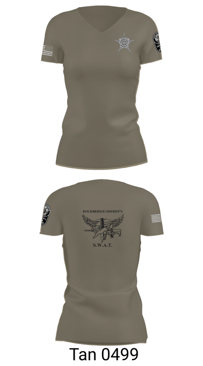 Rockbridge County SWAT 87901161 Women's Short Sleeve V-neck Shirt - 65