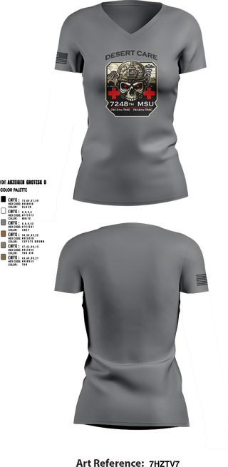 Womens Short Sleeve Vneck Shirt, 7248th MSU, , Teamtime, Team time, sublimation, custom sports apparel, team uniforms, spirit wear, spiritwear, sports uniforms, custom shirts, team store, custom team store, fundraiser sports, apparel fundraiser