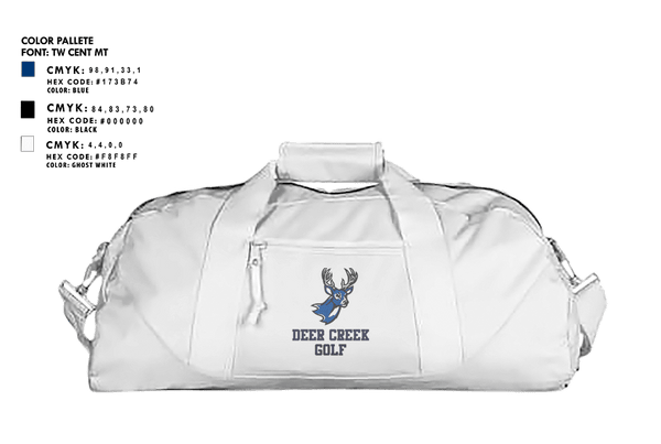 Duffle Bag, Deer Creek Antlers, Golf, Teamtime, Team time, sublimation, custom sports apparel, team uniforms, spirit wear, spiritwear, sports uniforms, custom shirts, team store, custom team store, fundraiser sports, apparel fundraiser