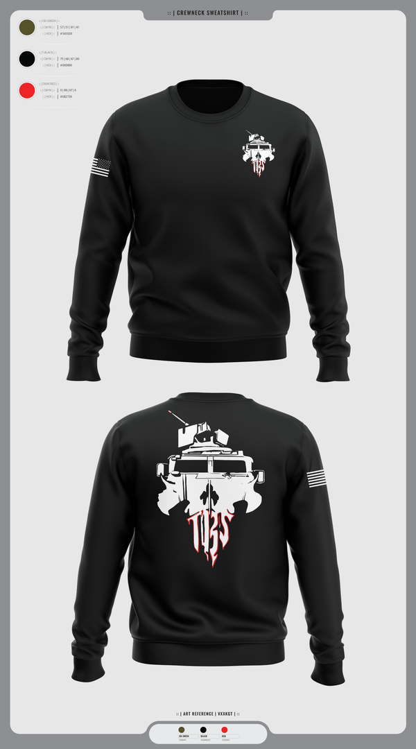 Crew Neck Sweatshirt, The Basic School, Marines, Teamtime, Team time, sublimation, custom sports apparel, team uniforms, spirit wear, spiritwear, sports uniforms, custom shirts, team store, custom team store, fundraiser sports, apparel fundraiser