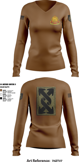Womens Long Sleeve Vneck Shirt, 441st transportation company, Army, Teamtime, Team time, sublimation, custom sports apparel, team uniforms, spirit wear, spiritwear, sports uniforms, custom shirts, team store, custom team store, fundraiser sports, apparel fundraiser