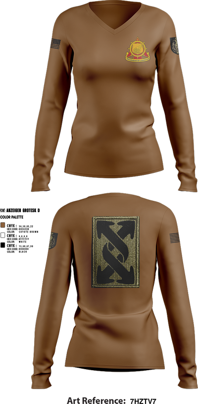 441st transportation company 24339398 Women's Long Sleeve V-neck Shirt - 1