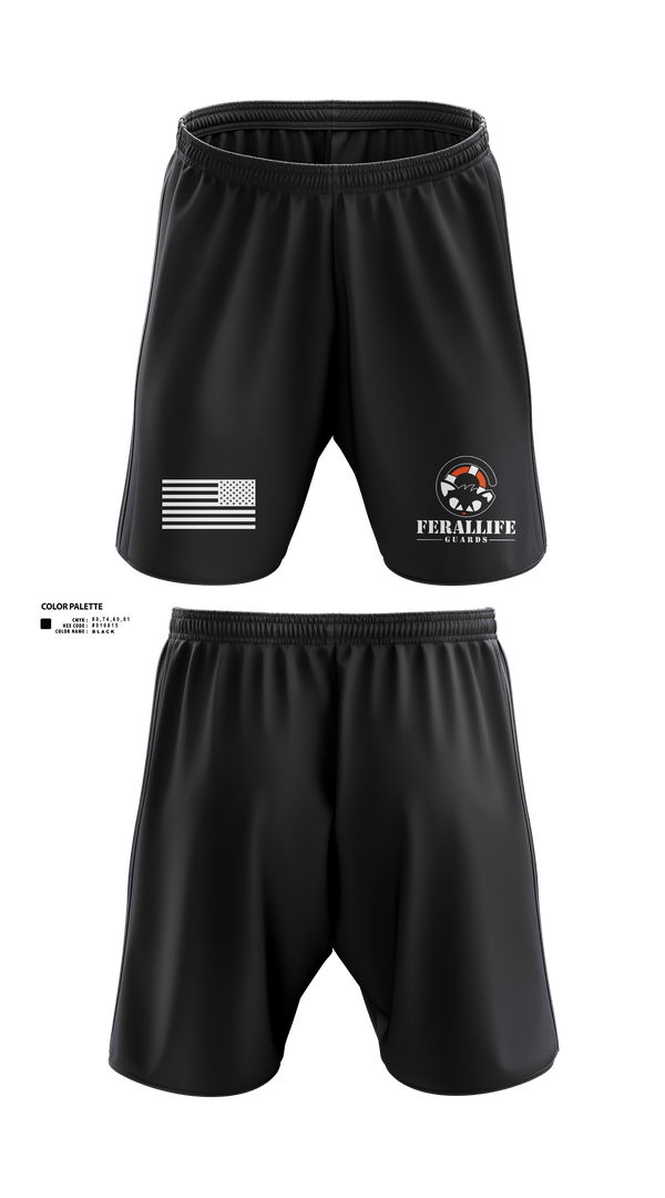 Athletic Shorts With Pockets, Ferallife Guards, , Teamtime, Team time, sublimation, custom sports apparel, team uniforms, spirit wear, spiritwear, sports uniforms, custom shirts, team store, custom team store, fundraiser sports, apparel fundraiser