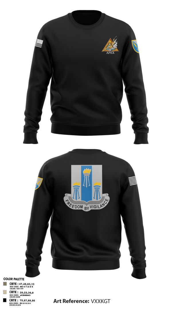 Crew Neck Sweatshirt, Apex, 502d IEW BN, Army, Teamtime, Team time, sublimation, custom sports apparel, team uniforms, spirit wear, spiritwear, sports uniforms, custom shirts, team store, custom team store, fundraiser sports, apparel fundraiser