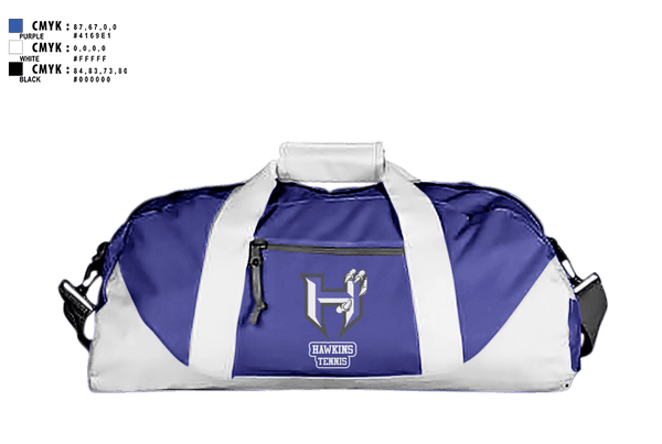 Duffle Bag, Hawkins Tennis, Tennis, Teamtime, Team time, sublimation, custom sports apparel, team uniforms, spirit wear, spiritwear, sports uniforms, custom shirts, team store, custom team store, fundraiser sports, apparel fundraiser