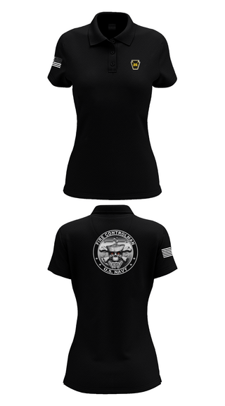 Womens Short Sleeve Performance Polo, Fire Controlman, Navy, Teamtime, Team time, sublimation, custom sports apparel, team uniforms, spirit wear, spiritwear, sports uniforms, custom shirts, team store, custom team store, fundraiser sports, apparel fundraiser