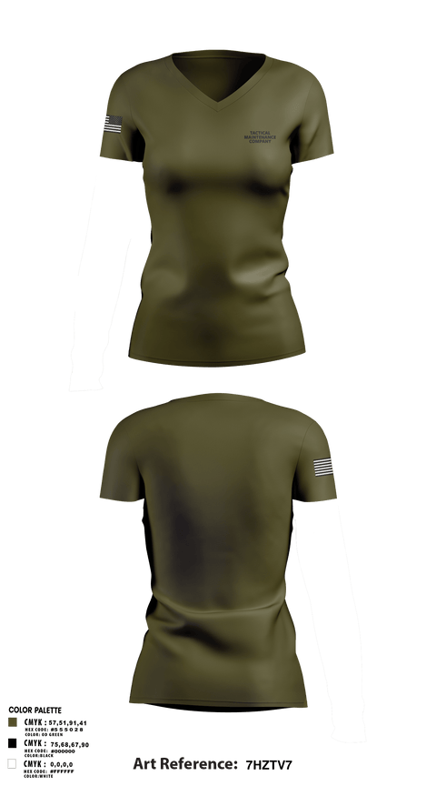 Womens Short Sleeve Vneck Shirt, Tactical Maintenance Company, Marines, Teamtime, Team time, sublimation, custom sports apparel, team uniforms, spirit wear, spiritwear, sports uniforms, custom shirts, team store, custom team store, fundraiser sports, apparel fundraiser