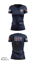 Groton City Fire Department 94427671 Women's Short Sleeve V-neck Shirt - 1