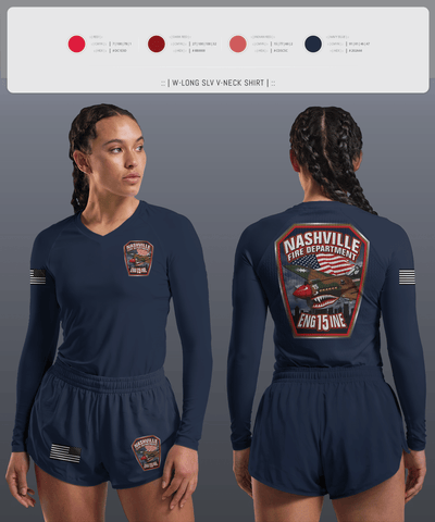 Engine 15 4145727 Women's Long Sleeve V-neck Shirt - 4
