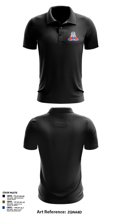 A Co, 2-13th Aviation Regiment 86069312 Long Sleeve Performance Polo - 10