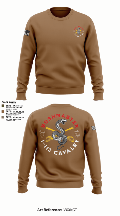 1-113 Calvary 96380120 Crew Neck Sweatshirt - 2