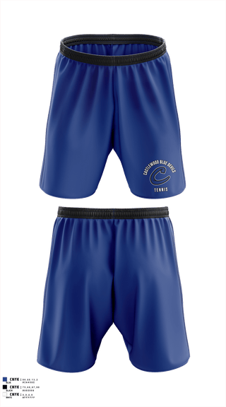 Athletic Shorts With Pockets, Castlewood Blue Devils, Tennis, Teamtime, Team time, sublimation, custom sports apparel, team uniforms, spirit wear, spiritwear, sports uniforms, custom shirts, team store, custom team store, fundraiser sports, apparel fundraiser