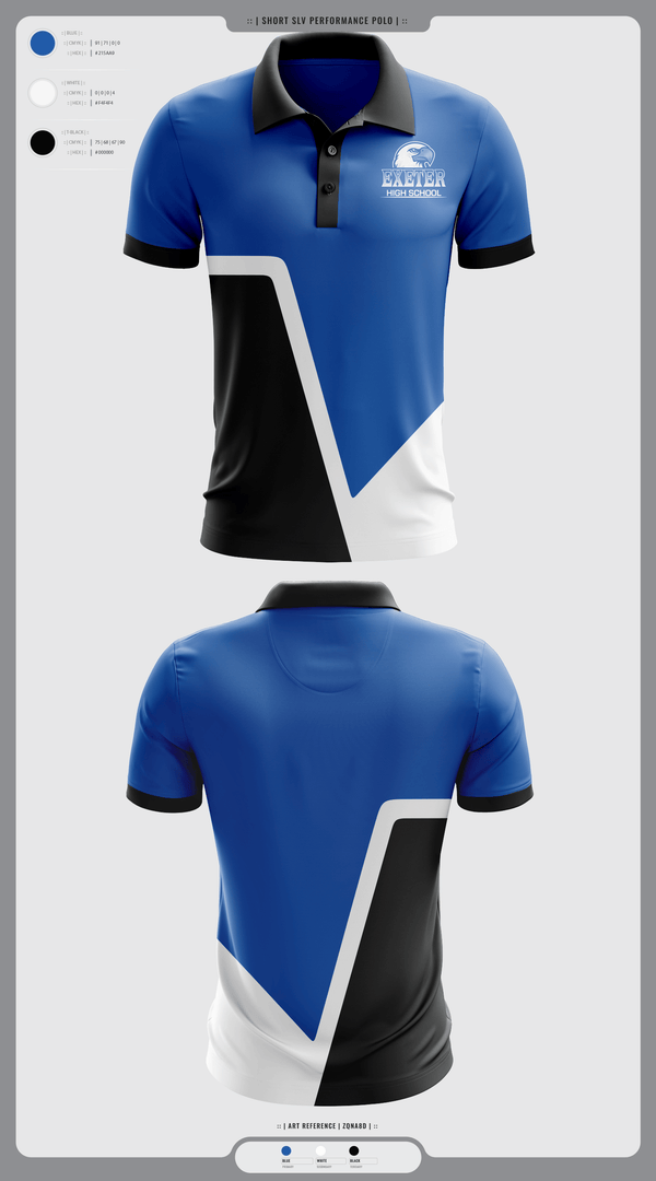 Short Sleeve Performance Polo, Exeter Township Senior High School Field Hockey, Field Hockey, Teamtime, Team time, sublimation, custom sports apparel, team uniforms, spirit wear, spiritwear, sports uniforms, custom shirts, team store, custom team store, fundraiser sports, apparel fundraiser