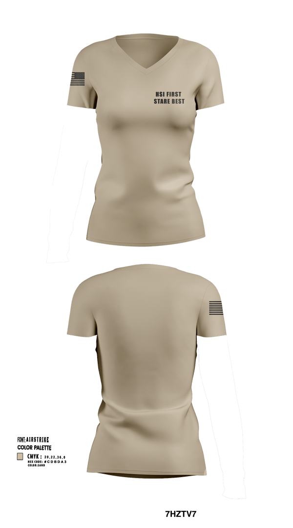 Womens Short Sleeve Vneck Shirt, HSI First Stare BEST, Police, Teamtime, Team time, sublimation, custom sports apparel, team uniforms, spirit wear, spiritwear, sports uniforms, custom shirts, team store, custom team store, fundraiser sports, apparel fundraiser
