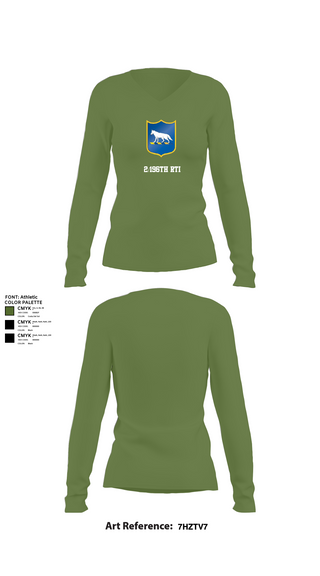 Womens Long Sleeve Vneck Shirt, 2/196th RTI, , Teamtime, Team time, sublimation, custom sports apparel, team uniforms, spirit wear, spiritwear, sports uniforms, custom shirts, team store, custom team store, fundraiser sports, apparel fundraiser