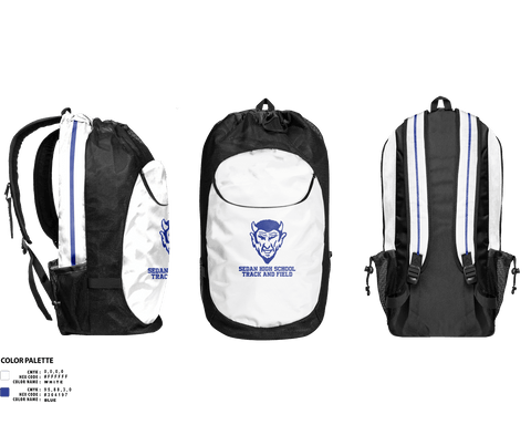 Gear Bag, Sedan High School Track and Field, Track & Field, Teamtime, Team time, sublimation, custom sports apparel, team uniforms, spirit wear, spiritwear, sports uniforms, custom shirts, team store, custom team store, fundraiser sports, apparel fundraiser