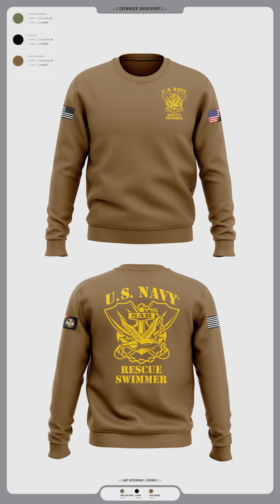 Aircrew Rescue Swimmer 89719017 Crew Neck Sweatshirt - 3
