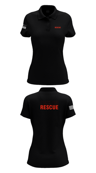 Womens Short Sleeve Performance Polo, ISA Air base Fire Dept., Fire Department, Teamtime, Team time, sublimation, custom sports apparel, team uniforms, spirit wear, spiritwear, sports uniforms, custom shirts, team store, custom team store, fundraiser sports, apparel fundraiser