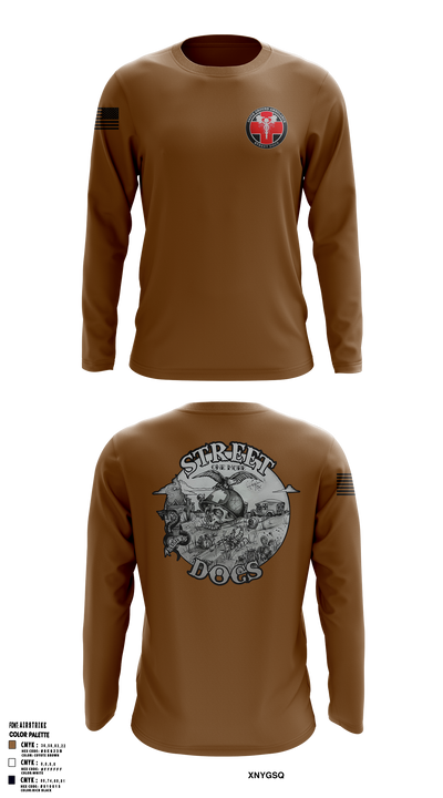 345th Medical Company Ground Ambulance 11414696 Long Sleeve Performance Shirt 1