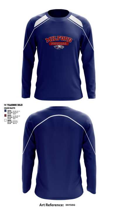 Milford Eagles Pop Warner Football and Cheer 85500081 Long Sleeve Performance Shirt 3 (2)