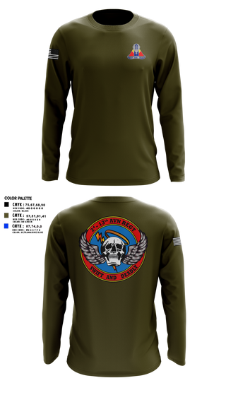 Long Sleeve Performance Shirt, A Co, 2-13th Aviation Regiment, , Teamtime, Team time, sublimation, custom sports apparel, team uniforms, spirit wear, spiritwear, sports uniforms, custom shirts, team store, custom team store, fundraiser sports, apparel fundraiser