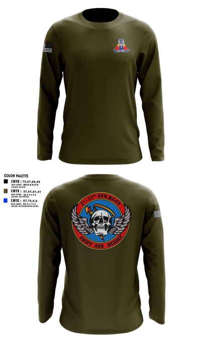 A Co, 2-13th Aviation Regiment 86069312 Long Sleeve Performance Shirt 17