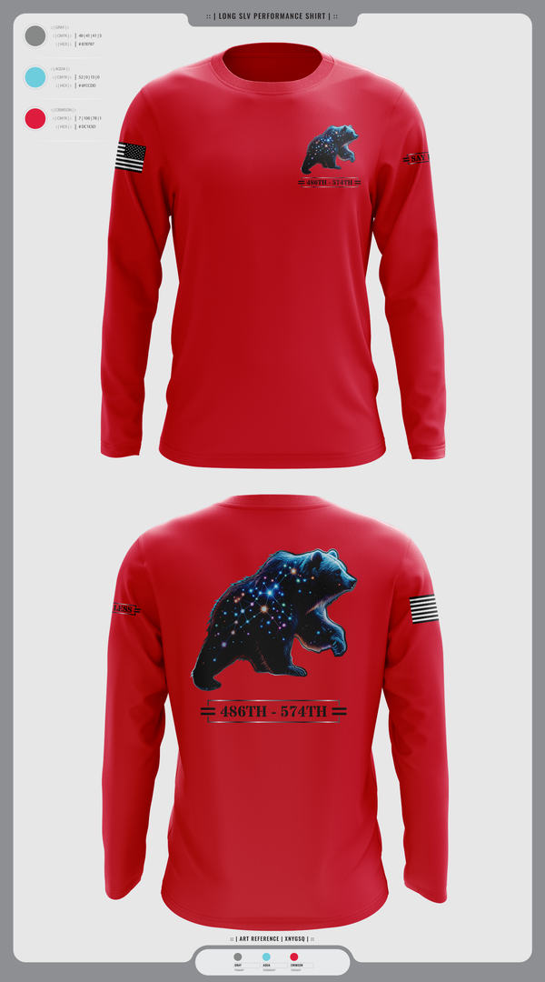 Long Sleeve Performance Shirt, 486th/574th, , Teamtime, Team time, sublimation, custom sports apparel, team uniforms, spirit wear, spiritwear, sports uniforms, custom shirts, team store, custom team store, fundraiser sports, apparel fundraiser