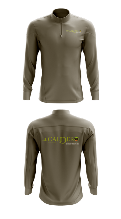 El Caldero Restaurant Sport Bar 18592103 Quarter Zip Jacket - 43