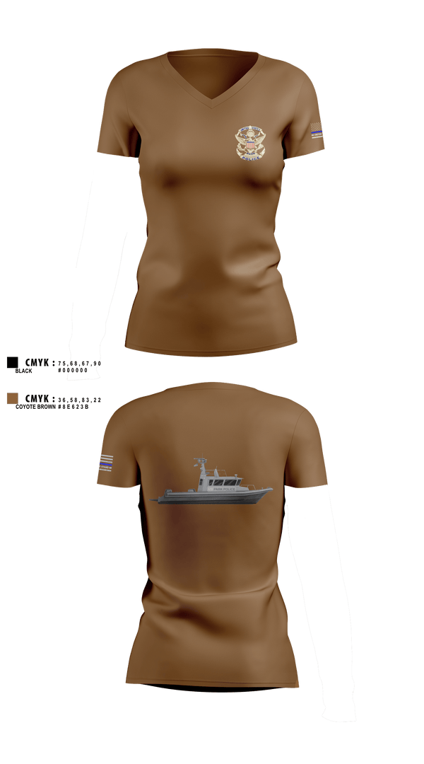 Womens Short Sleeve Vneck Shirt, Marine Patrol Unit, , Teamtime, Team time, sublimation, custom sports apparel, team uniforms, spirit wear, spiritwear, sports uniforms, custom shirts, team store, custom team store, fundraiser sports, apparel fundraiser