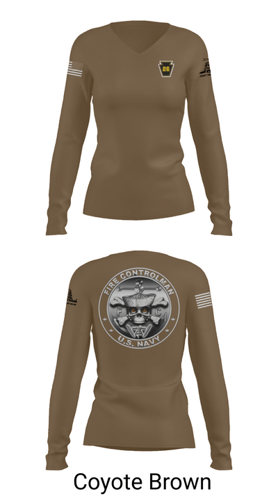 Fire Controlman 9511626 Women's Long Sleeve V-neck Shirt - 16