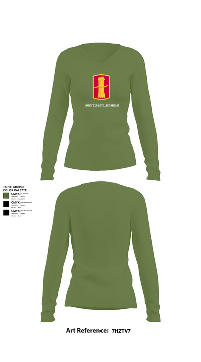197th field artillery brigade 46187100 Women's Long Sleeve V-neck Shirt - 40