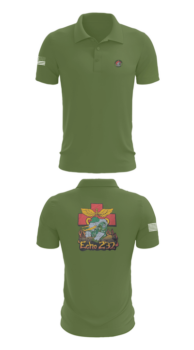 Echo Company 232nd battalion 37509624 Short Sleeve Performance Polo - 47