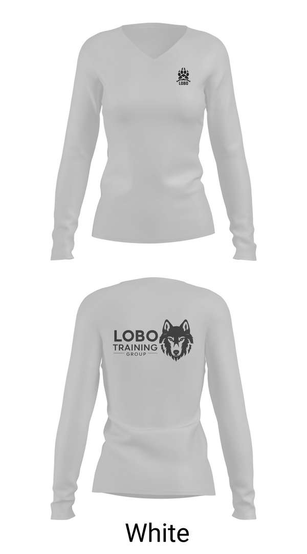 Womens Long Sleeve Vneck Shirt, Lobo Training Group, , Teamtime, Team time, sublimation, custom sports apparel, team uniforms, spirit wear, spiritwear, sports uniforms, custom shirts, team store, custom team store, fundraiser sports, apparel fundraiser