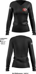 525 EMXS 51699049 Women's Long Sleeve V-neck Shirt - 1