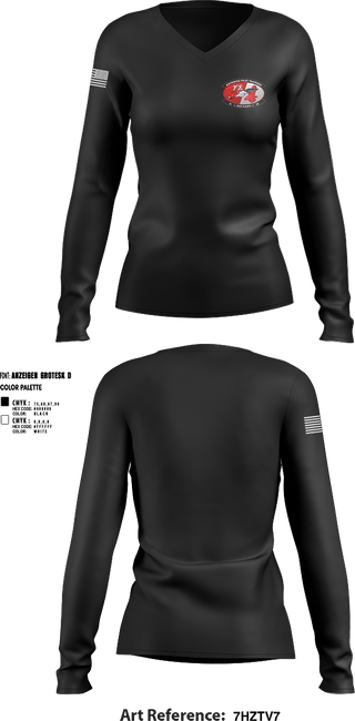 Womens Long Sleeve Vneck Shirt, 525 EMXS, Air Force, Teamtime, Team time, sublimation, custom sports apparel, team uniforms, spirit wear, spiritwear, sports uniforms, custom shirts, team store, custom team store, fundraiser sports, apparel fundraiser