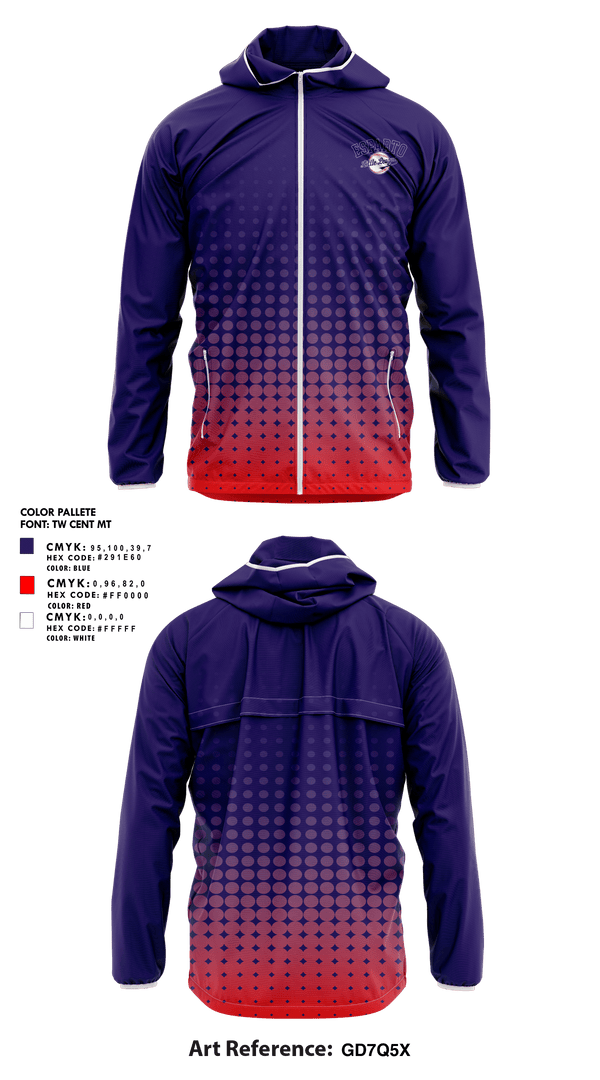 Windbreaker, Esparto Little League, Spirit Store, Teamtime, Team time, sublimation, custom sports apparel, team uniforms, spirit wear, spiritwear, sports uniforms, custom shirts, team store, custom team store, fundraiser sports, apparel fundraiser