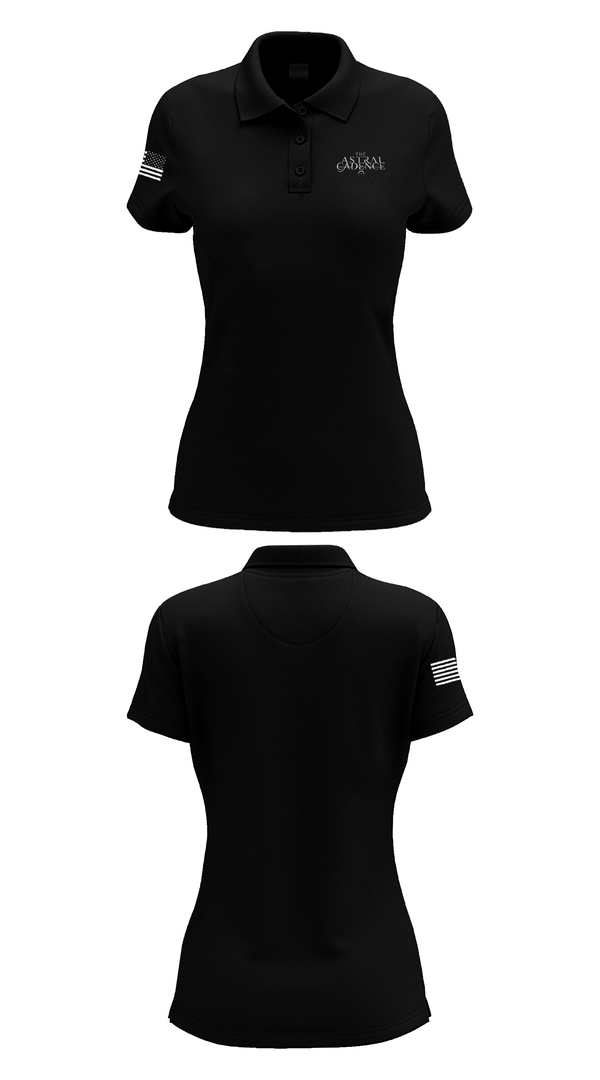 Womens Short Sleeve Performance Polo, The Astral Cadence, , Teamtime, Team time, sublimation, custom sports apparel, team uniforms, spirit wear, spiritwear, sports uniforms, custom shirts, team store, custom team store, fundraiser sports, apparel fundraiser