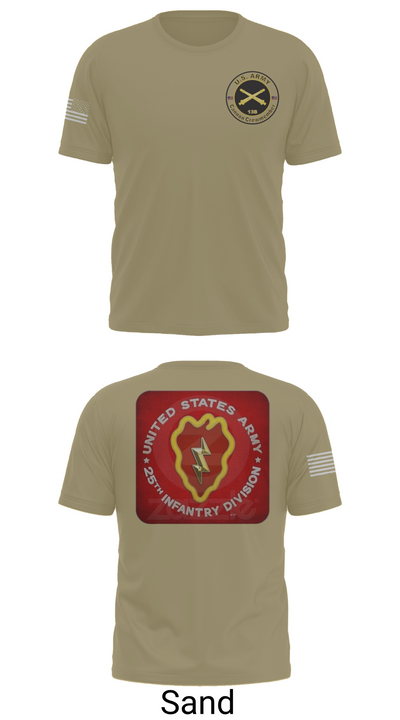 25th infantry division C-Btry 1/8 FA 8241745 Old School Cotton Feel Shirt - 90