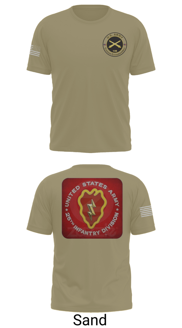 Old School Cotton Feel Shirt, 25th infantry division C-Btry 1/8 FA, , Teamtime, Team time, sublimation, custom sports apparel, team uniforms, spirit wear, spiritwear, sports uniforms, custom shirts, team store, custom team store, fundraiser sports, apparel fundraiser