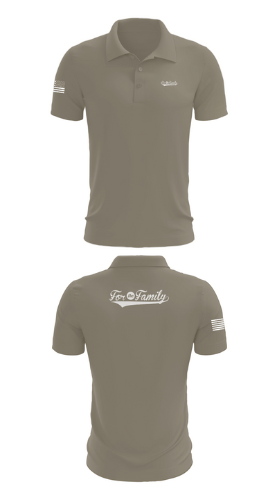 For The Family 85237509 Short Sleeve Performance Polo - 64