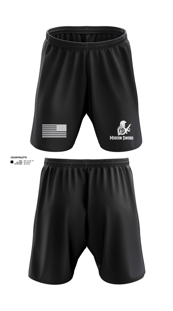 Athletic Shorts With Pockets, Modern Sword, , Teamtime, Team time, sublimation, custom sports apparel, team uniforms, spirit wear, spiritwear, sports uniforms, custom shirts, team store, custom team store, fundraiser sports, apparel fundraiser
