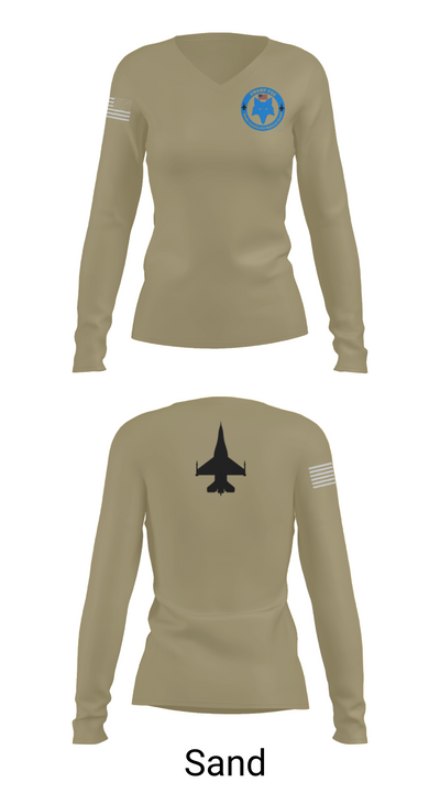 169th Maintenance Squadron 8743649 Women's Long Sleeve V-neck Shirt - 97